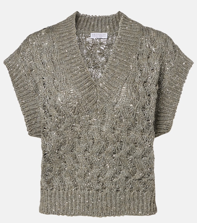 Brunello Cucinelli Sequined sweater vest