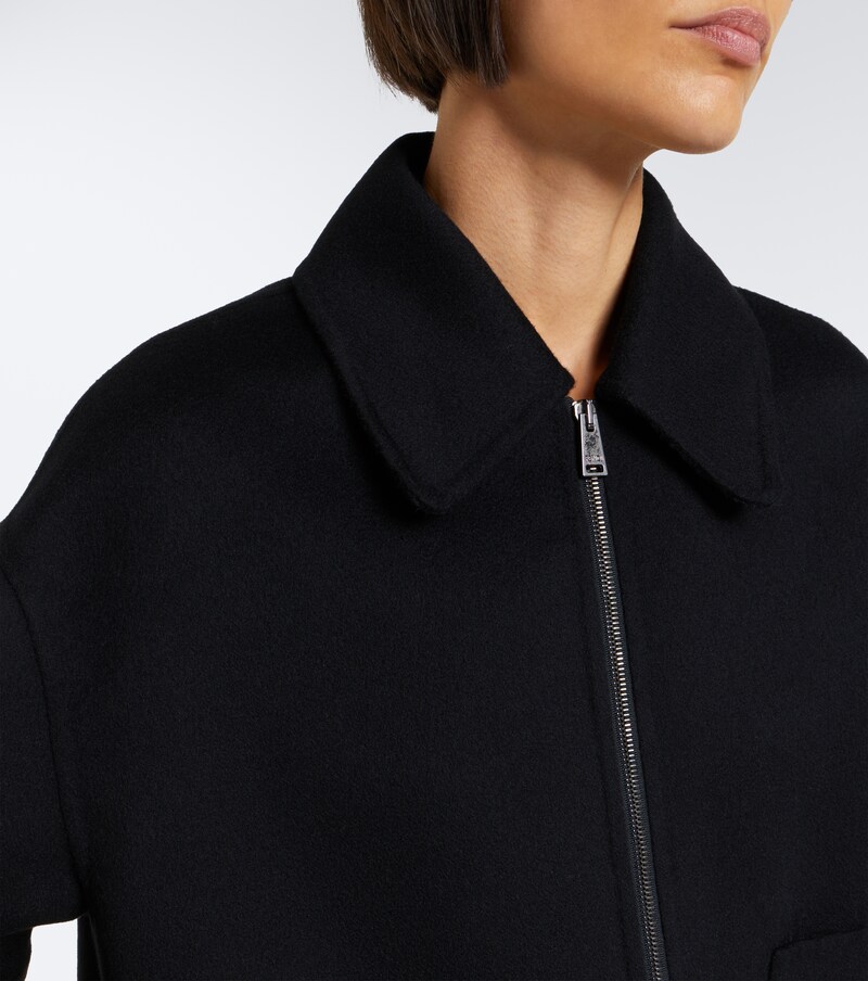 Wool and silk blouson jacket
