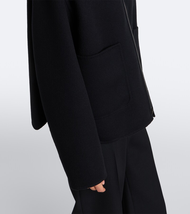 Wool and silk blouson jacket