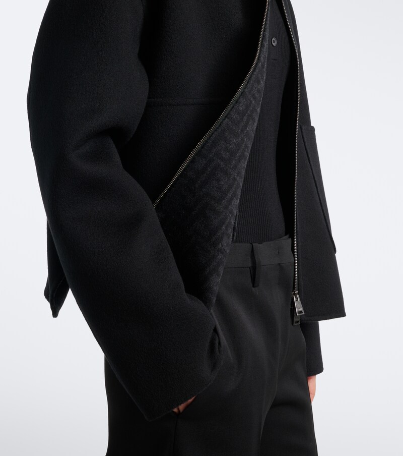 Wool and silk blouson jacket