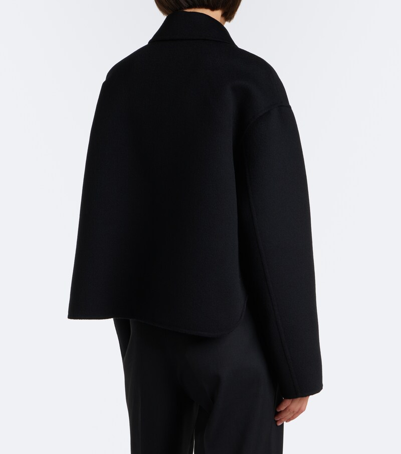 Wool and silk blouson jacket