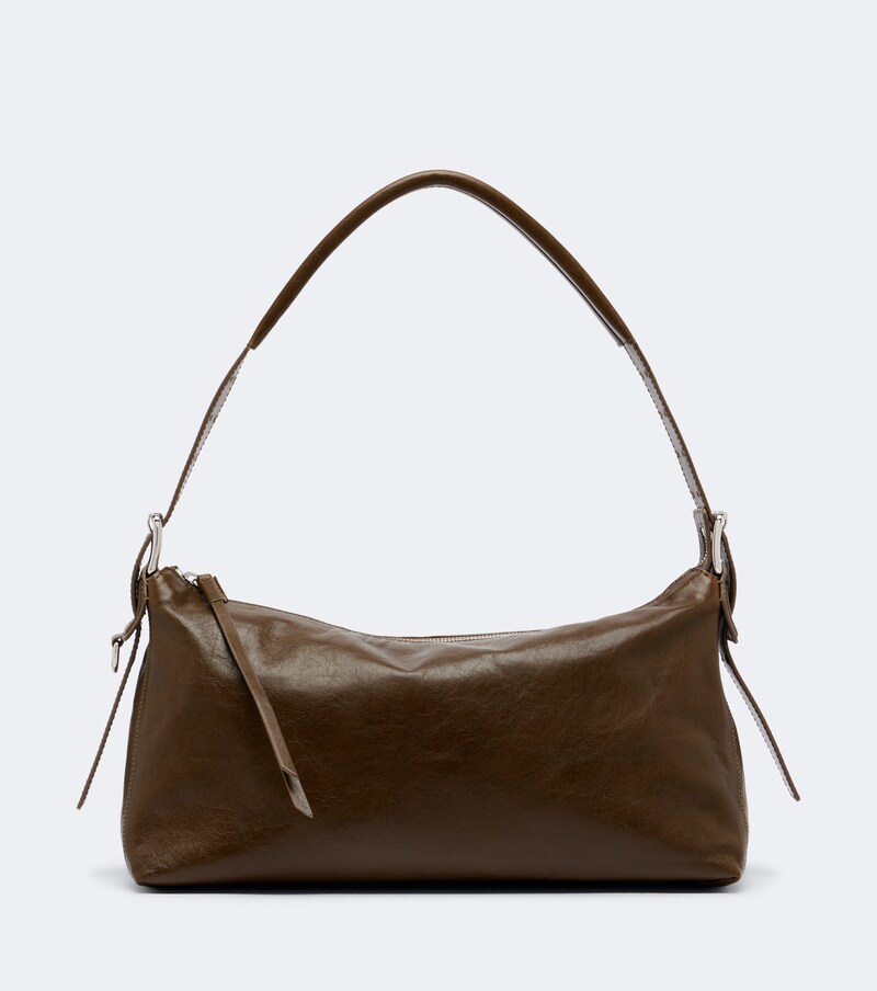 Small Belted Leather Shoulder Bag