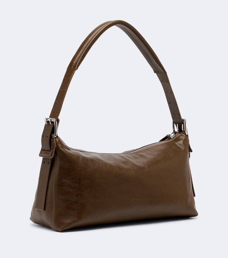 Small Belted Leather Shoulder Bag