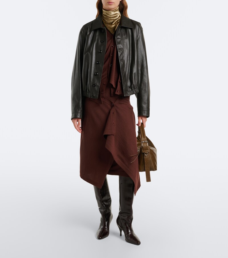 Small Belted Leather Shoulder Bag