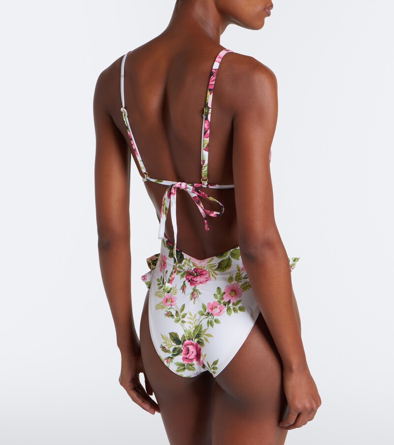 MontceDevin floral ruffled swimsuit