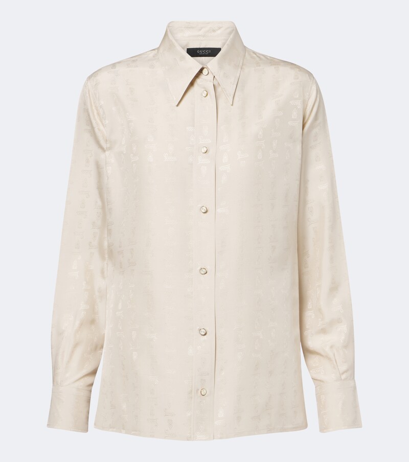 Silk jacquard shirt