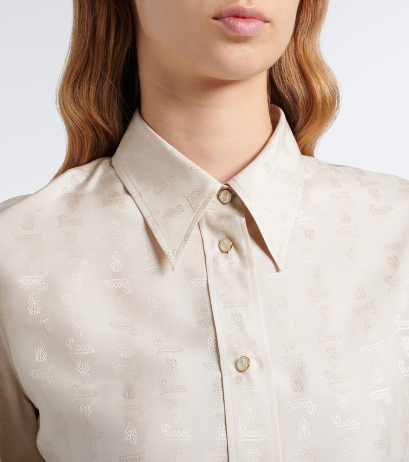 Silk jacquard shirt