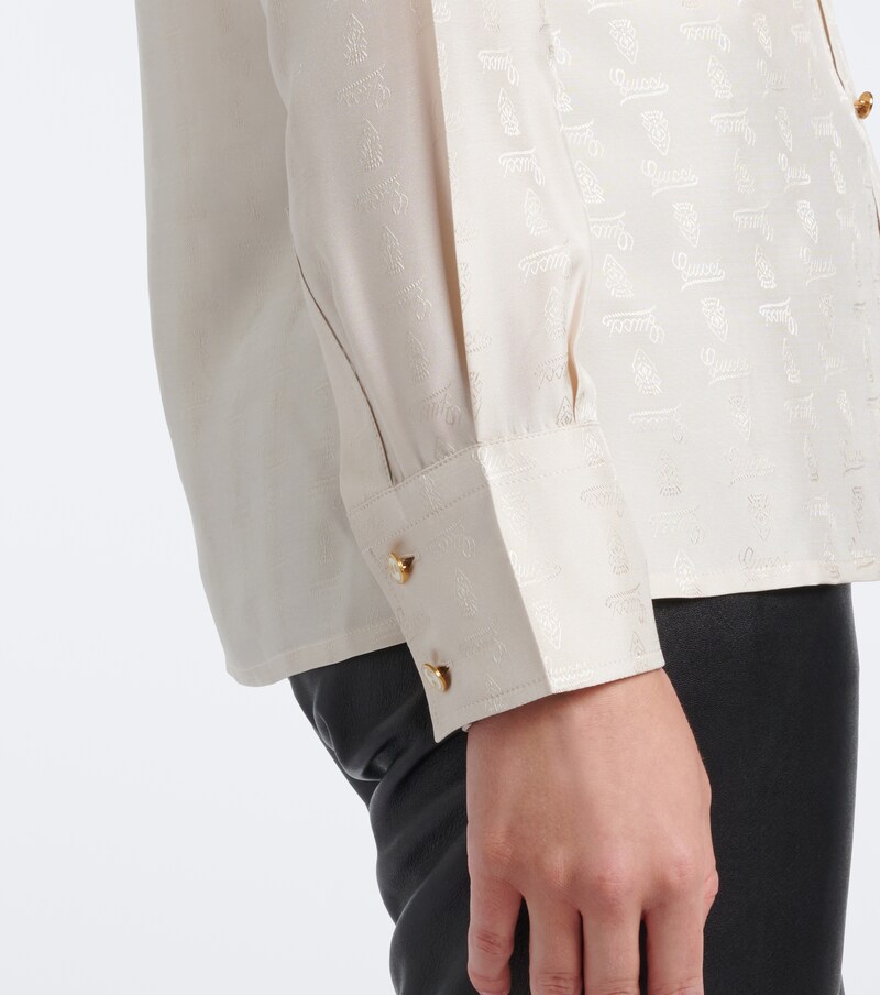 Silk jacquard shirt