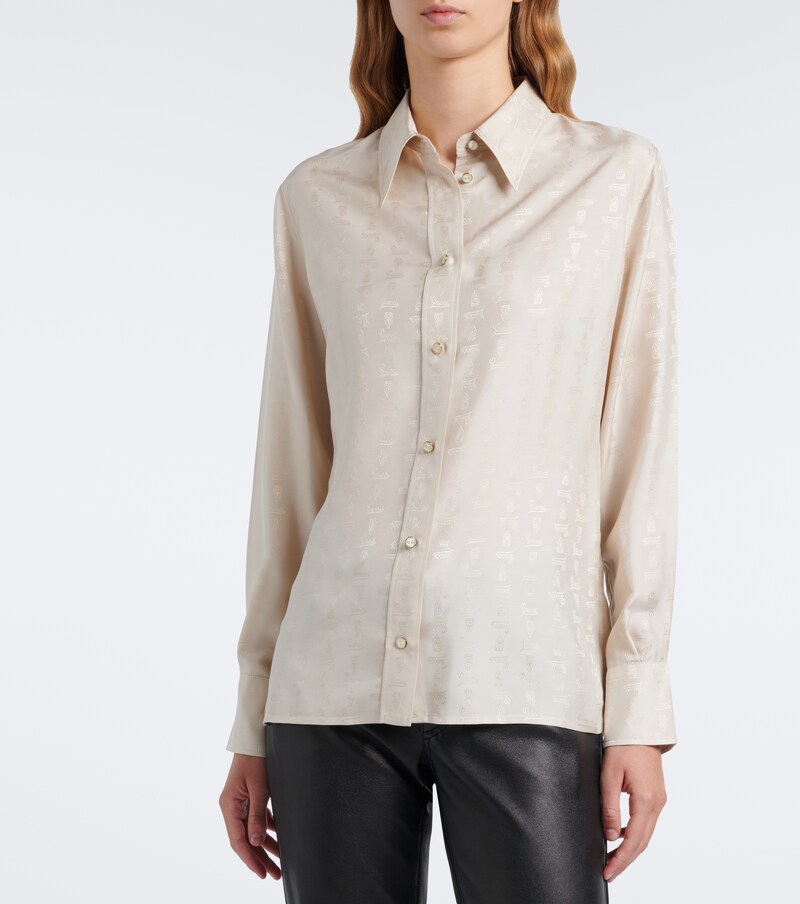 Silk jacquard shirt