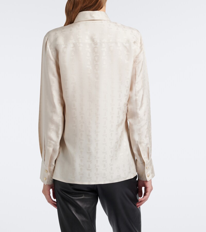 Silk jacquard shirt