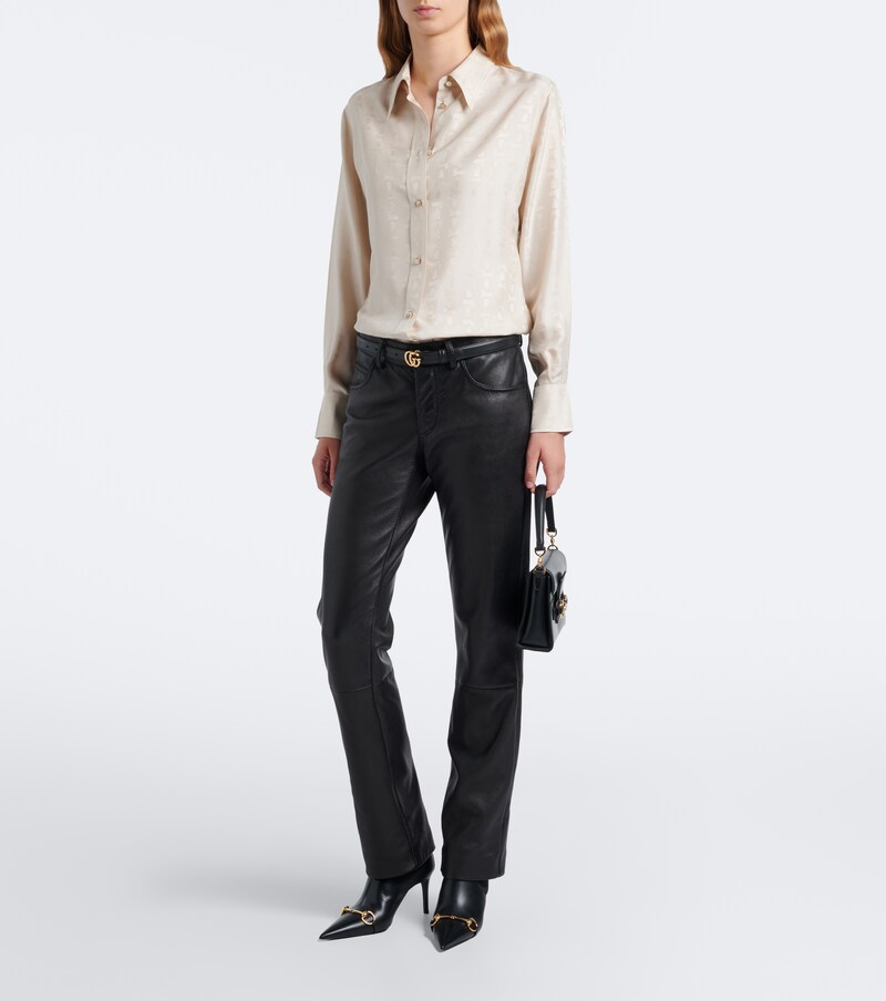 Silk jacquard shirt