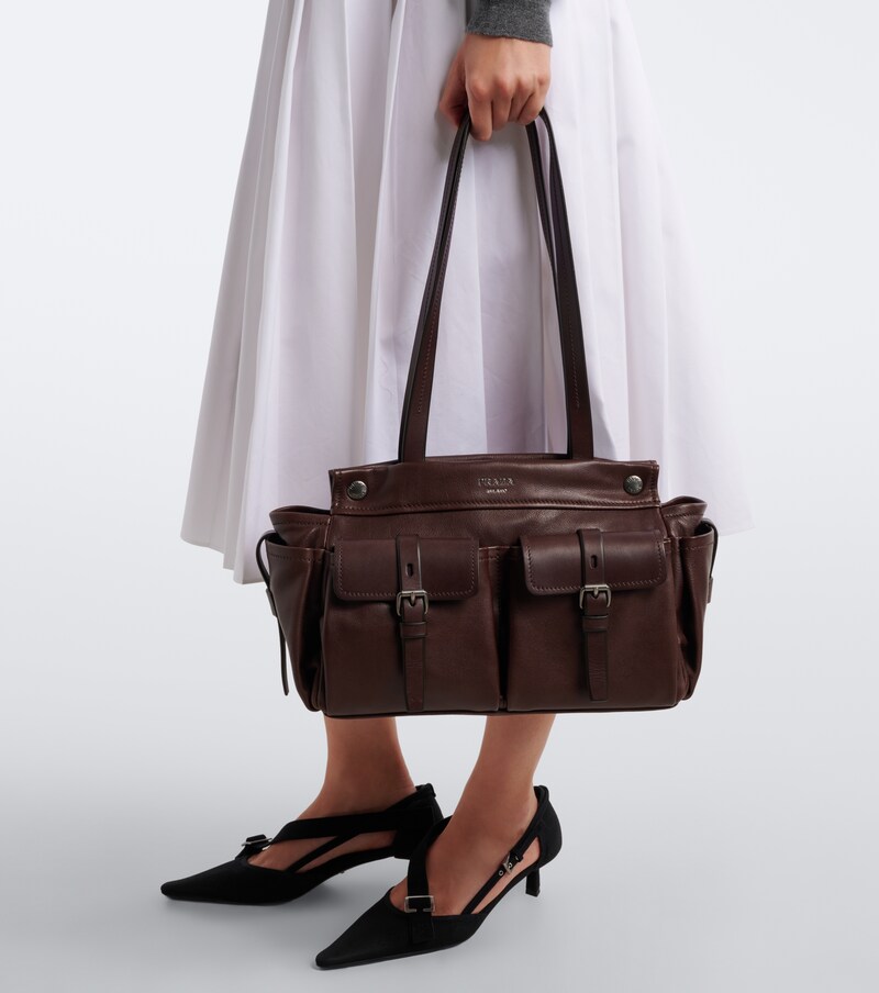 Route Medium leather tote bag