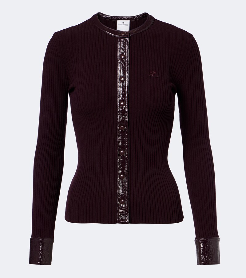 Ribbed-knit cardigan
