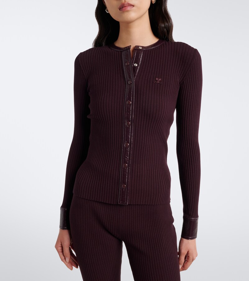 Ribbed-knit cardigan