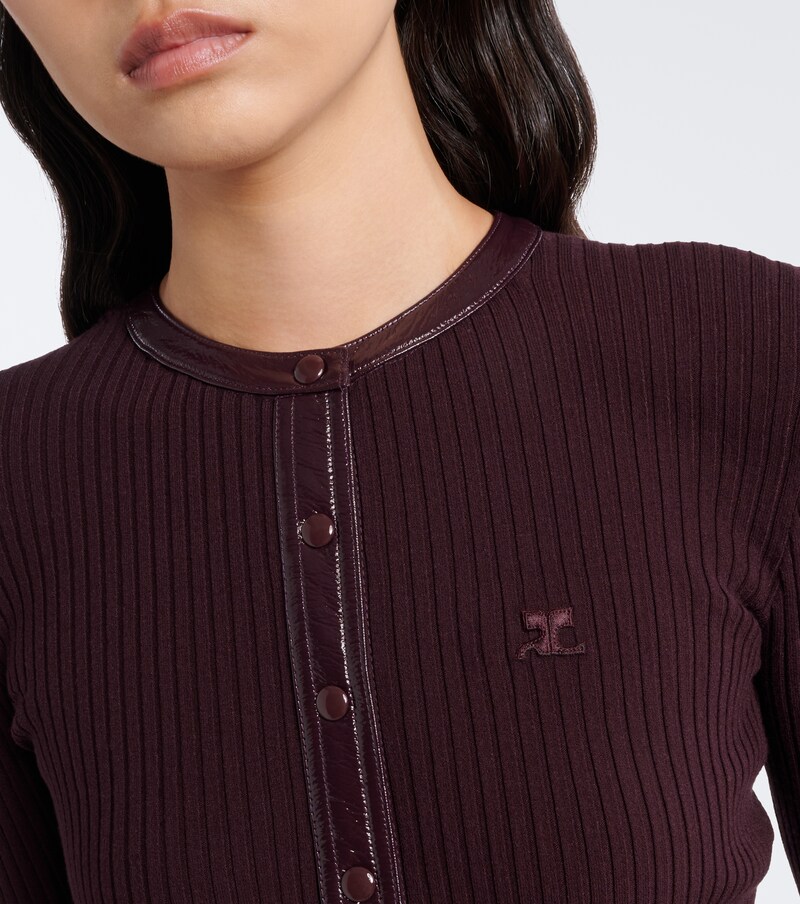 Ribbed-knit cardigan