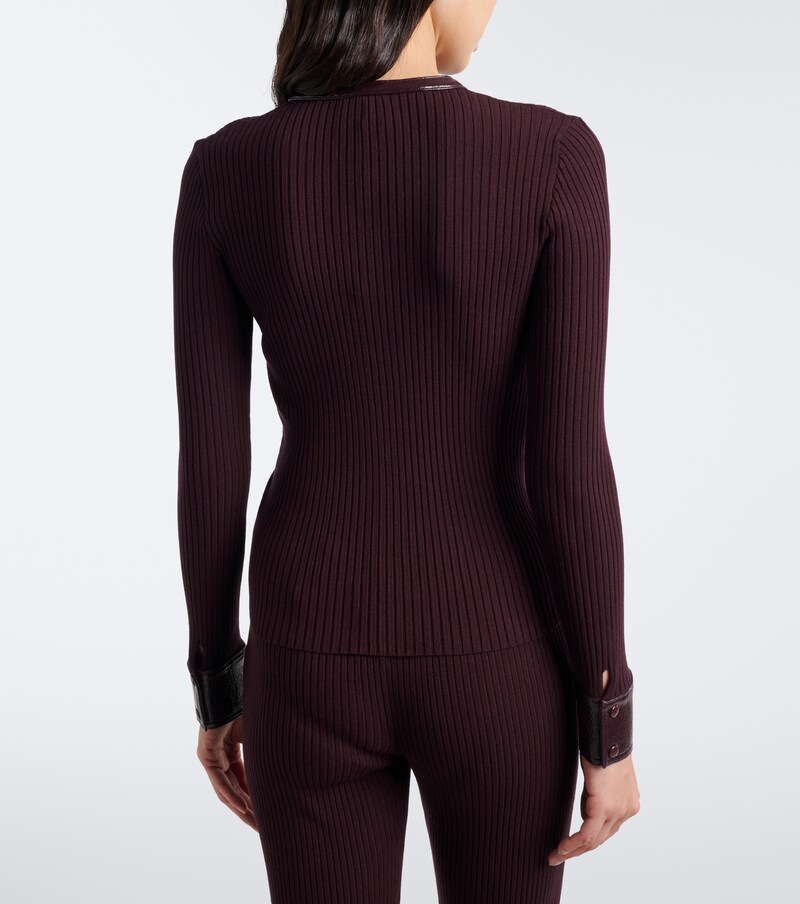 Ribbed-knit cardigan