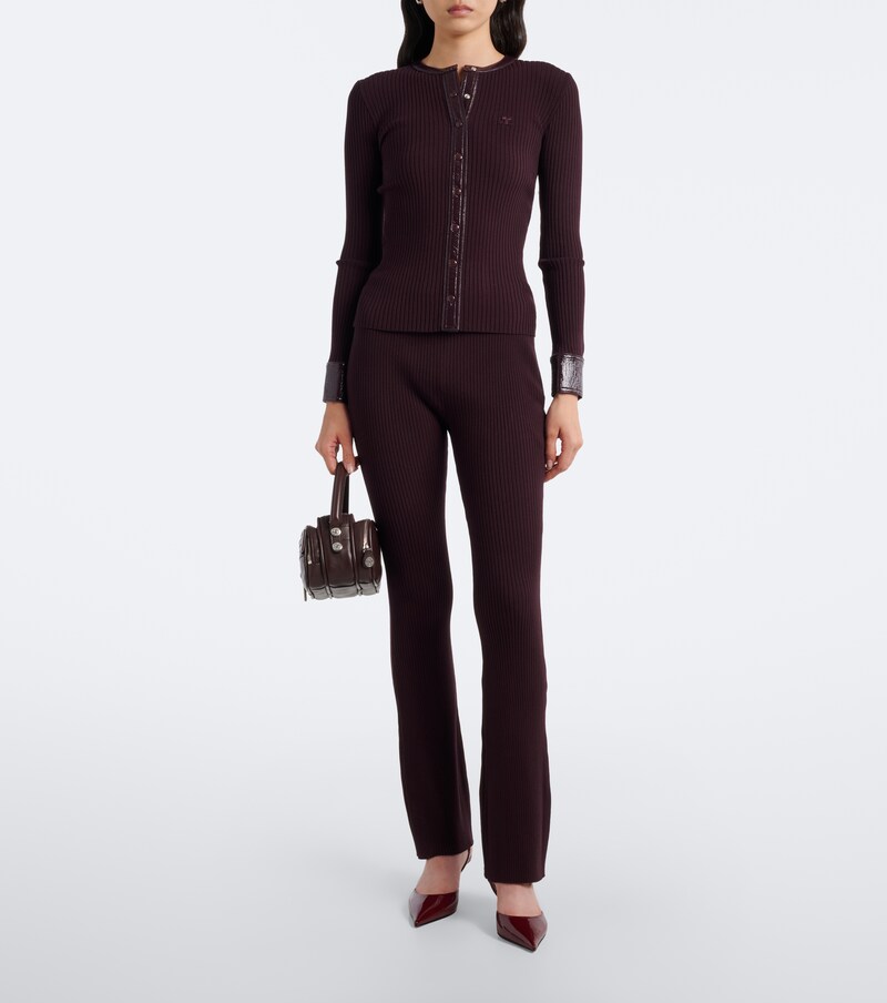 Ribbed-knit cardigan