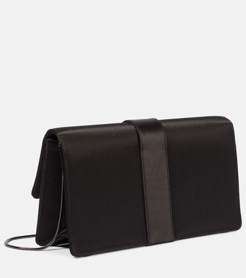 Capri embellished satin clutch