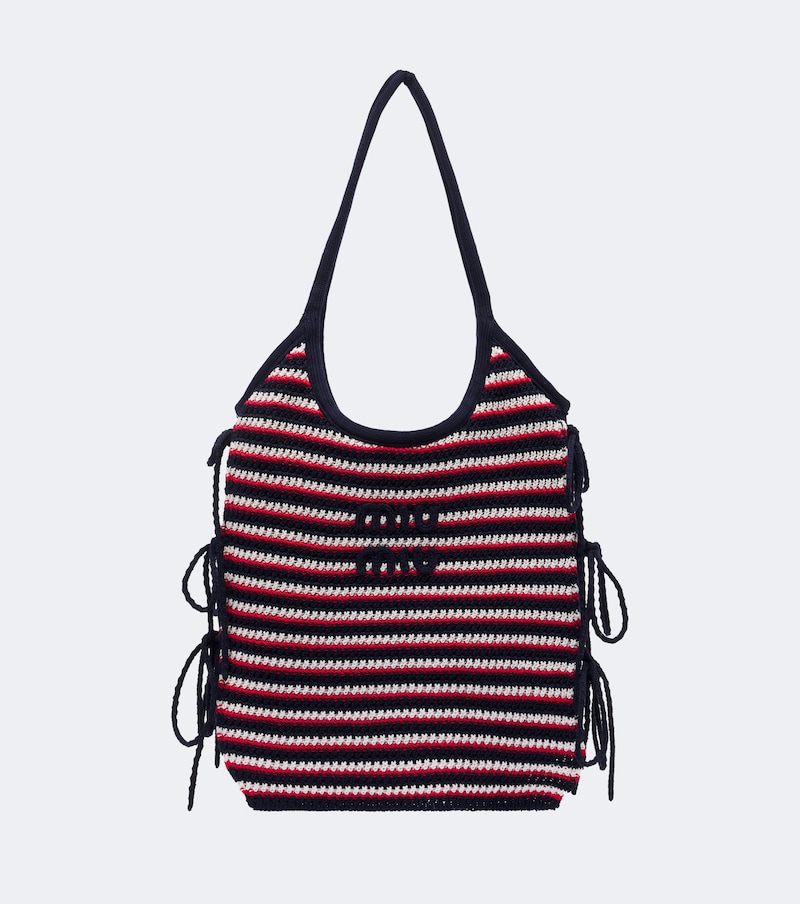 Ivy crochet striped shopper