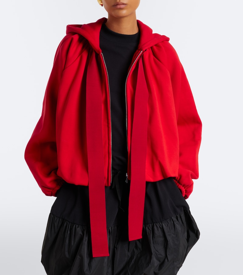 Cotton zip-up hoodie