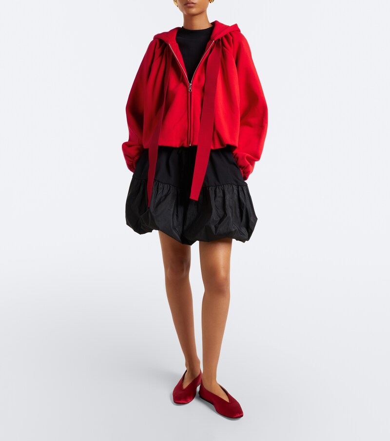 Cotton zip-up hoodie