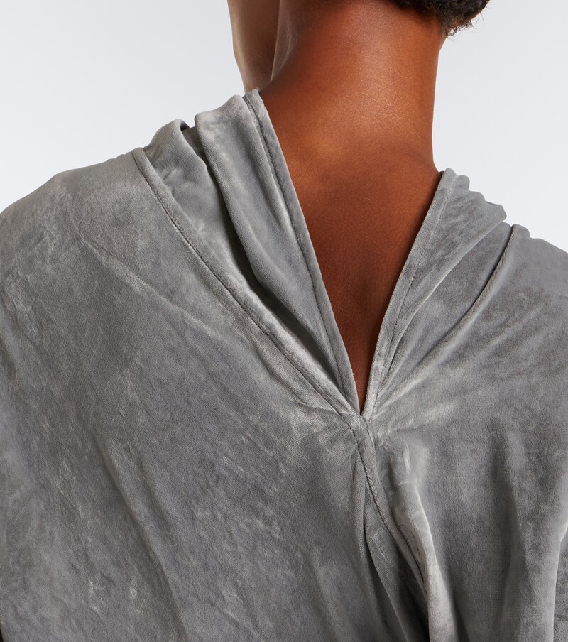 Seb draped velvet midi dress