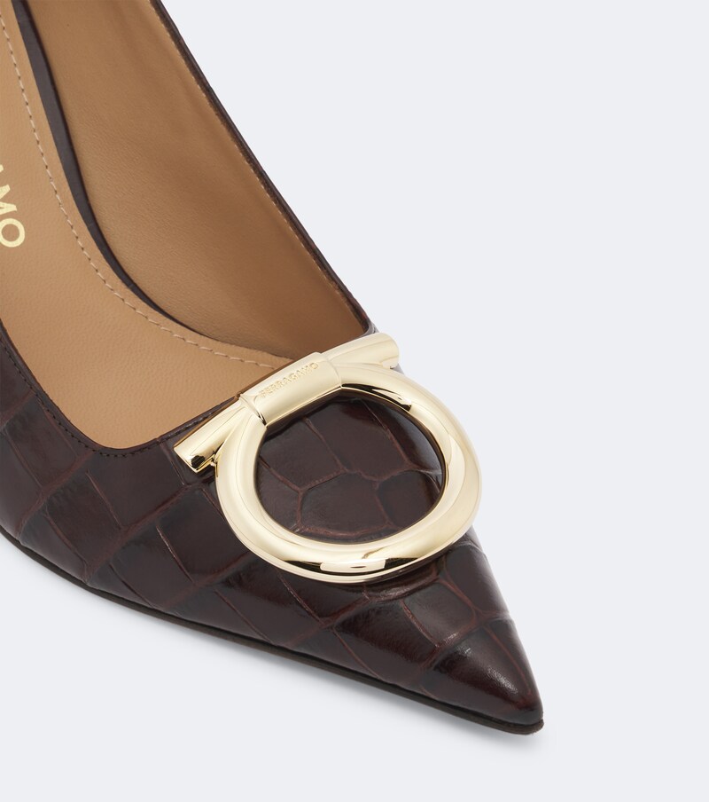 Lara Gancini croc-effect leather pumps