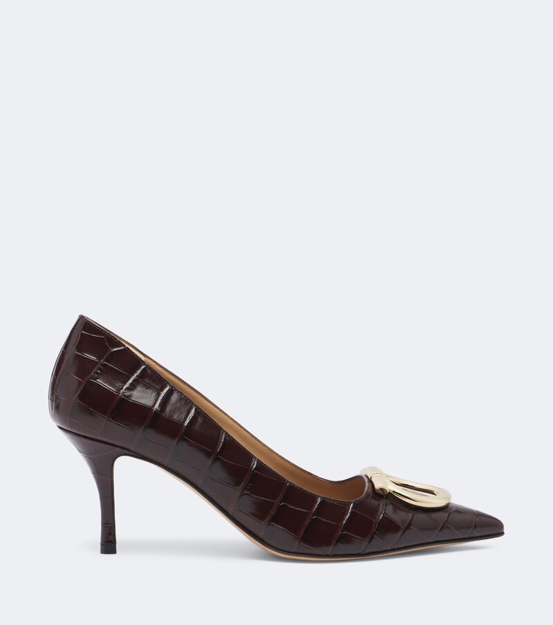 Lara Gancini croc-effect leather pumps