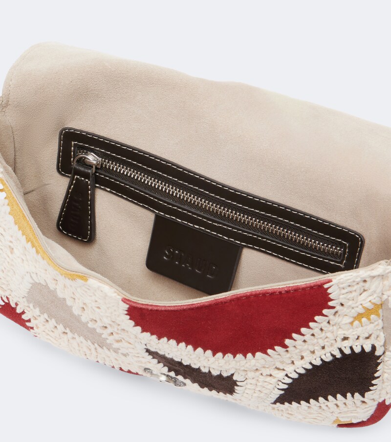 Harlow Small suede and crochet shoulder bag