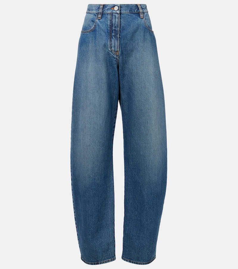 High-rise barrel-leg jeans