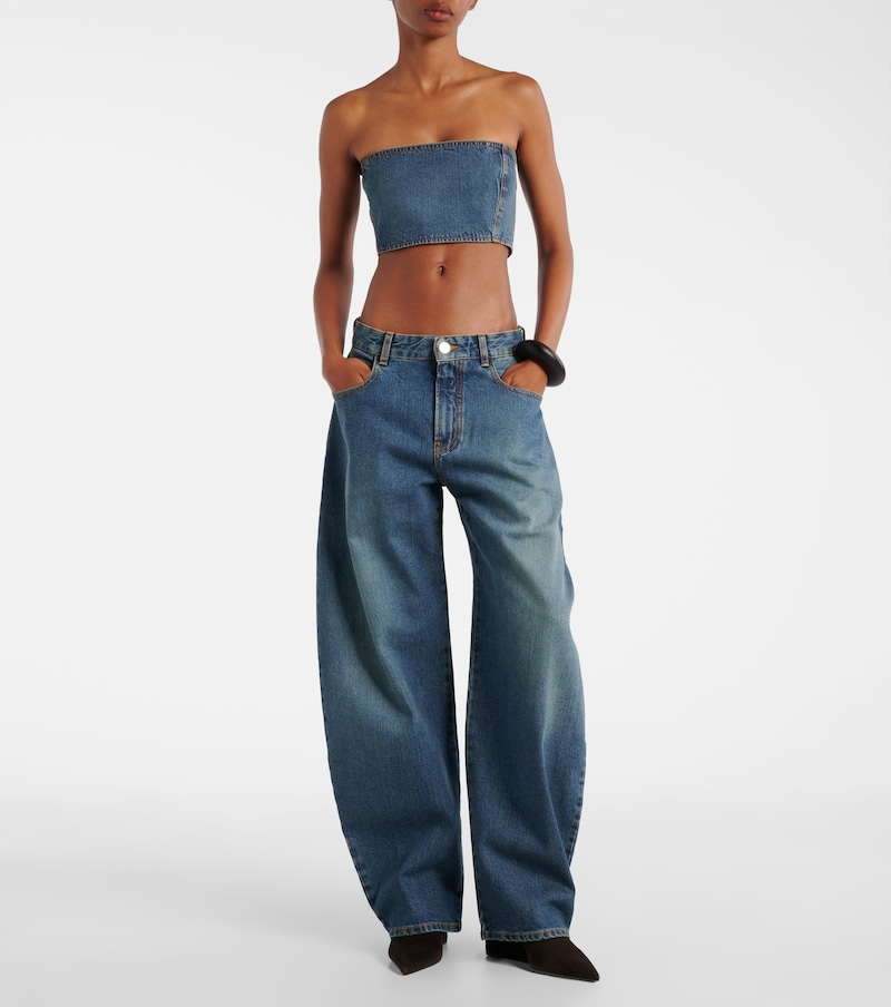 High-rise barrel-leg jeans