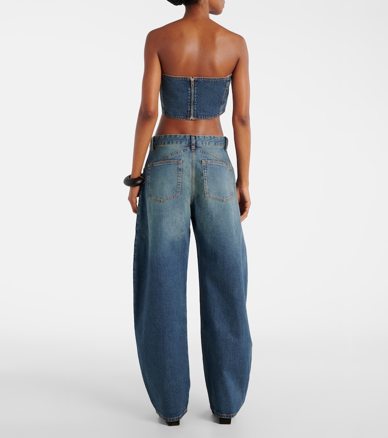 High-rise barrel-leg jeans