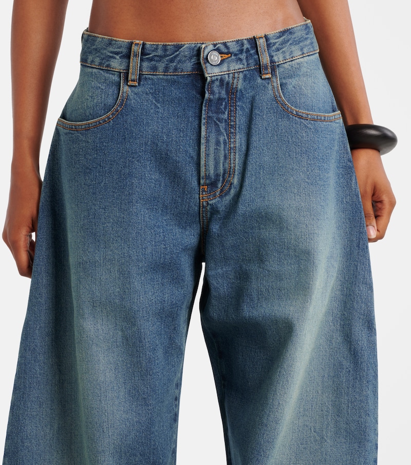 High-rise barrel-leg jeans