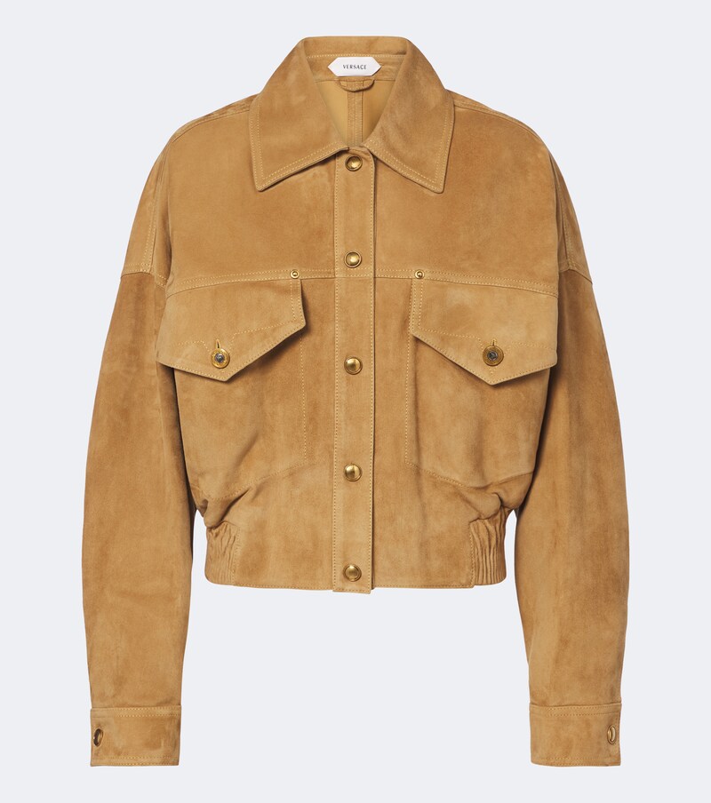 Suede blouson jacket