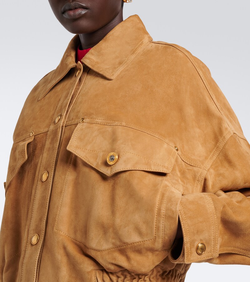Suede blouson jacket
