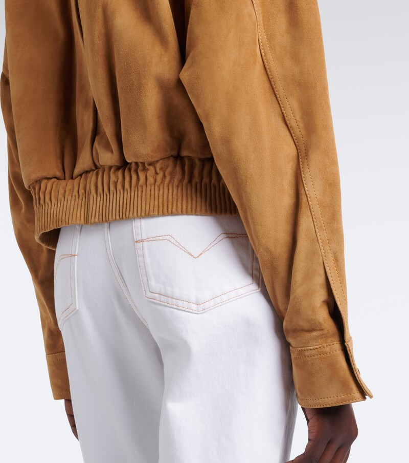 Suede blouson jacket