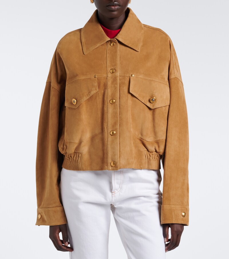 Suede blouson jacket