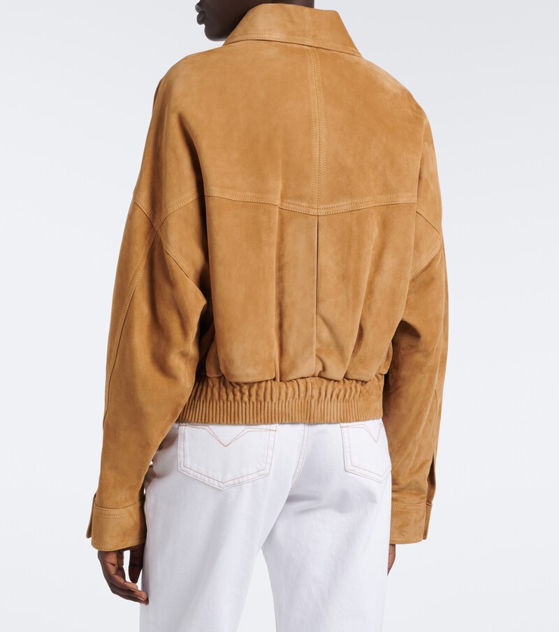 Suede blouson jacket