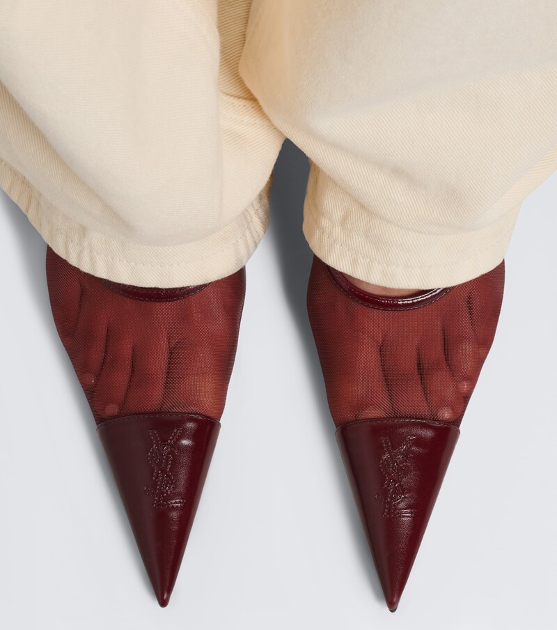 Renée mesh and leather mules