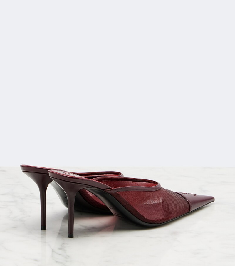 Renée mesh and leather mules