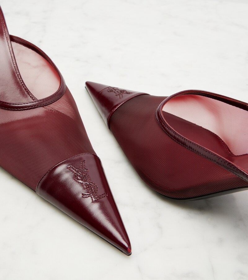 Renée mesh and leather mules