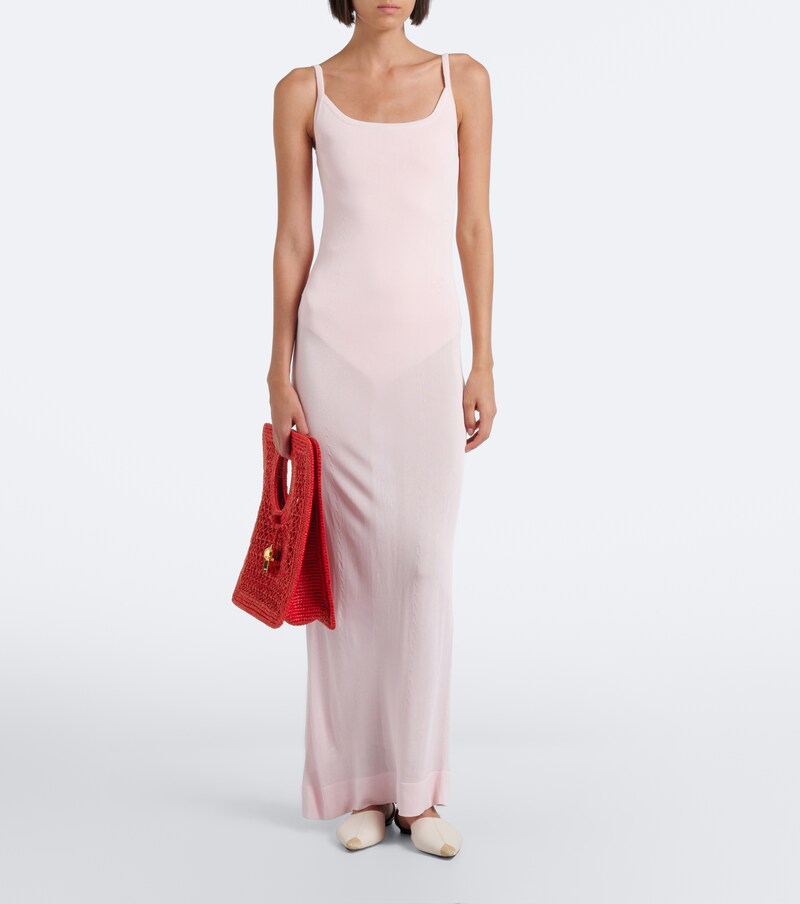 Spiaggia Small raffia top-handle bag