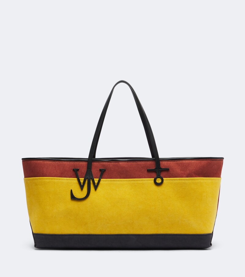Anchor striped canvas tote bag