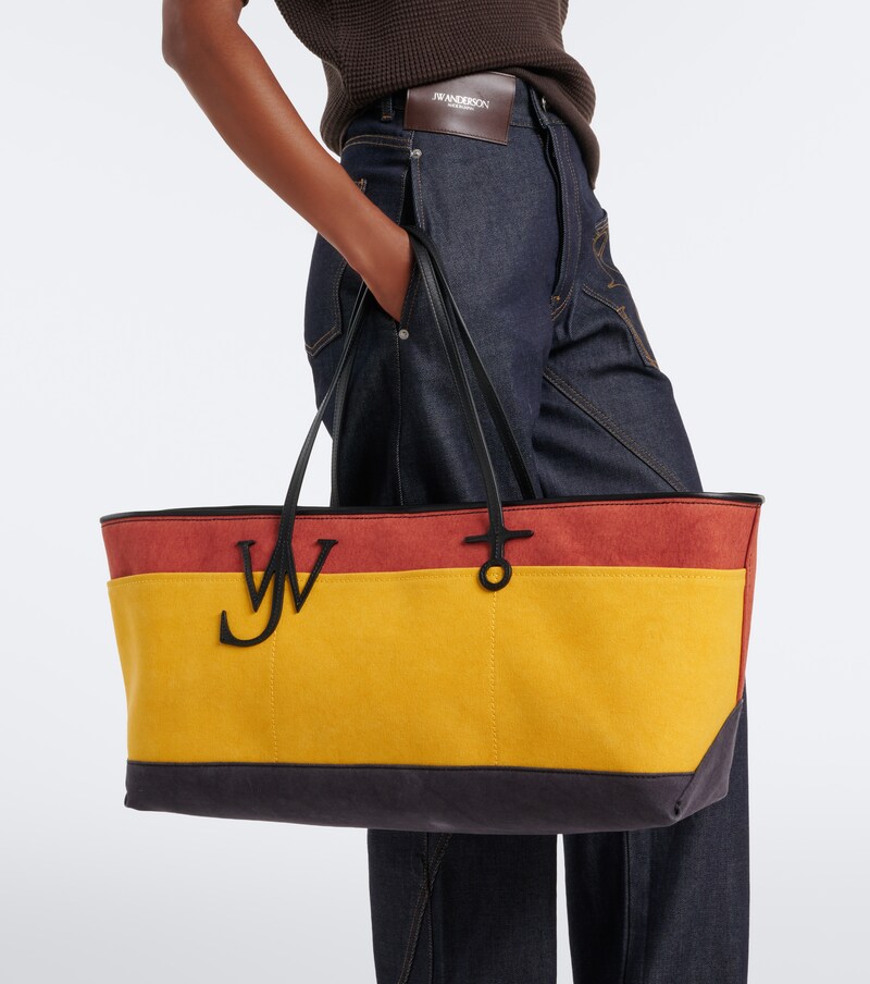 Anchor striped canvas tote bag