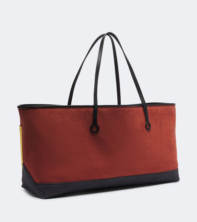 Anchor striped canvas tote bag