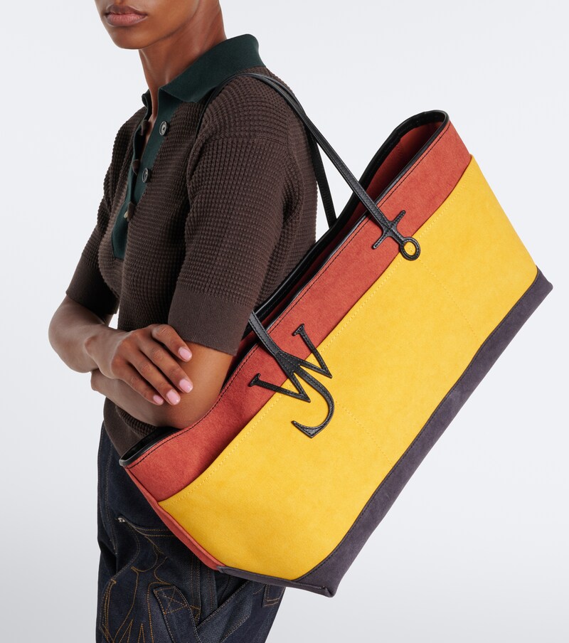 Anchor striped canvas tote bag