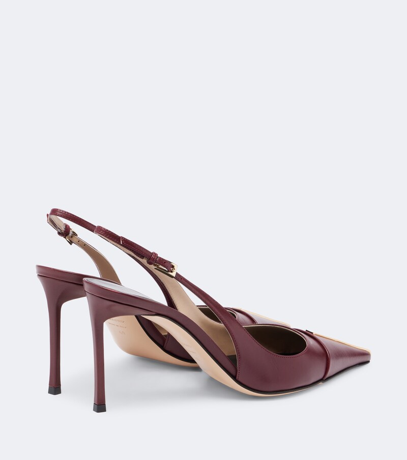 Leather slingback pumps