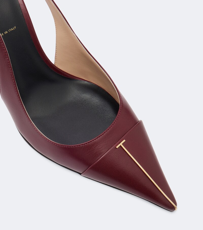 Leather slingback pumps