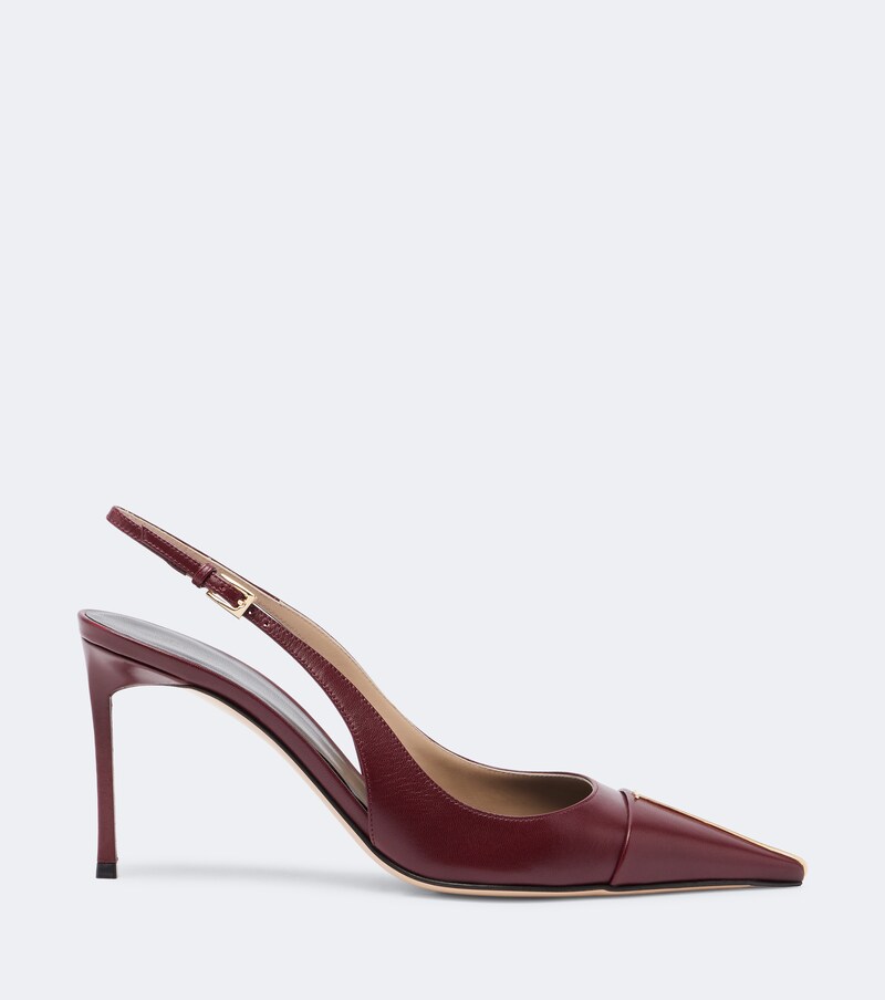 Leather slingback pumps