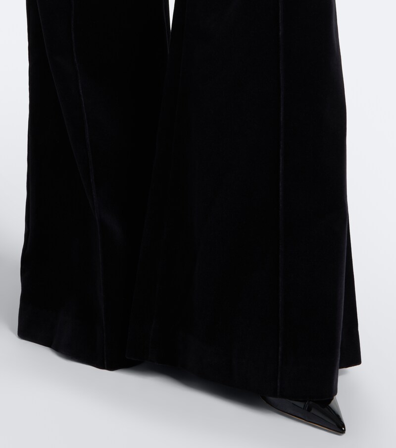 Avice cotton velvet flared pants